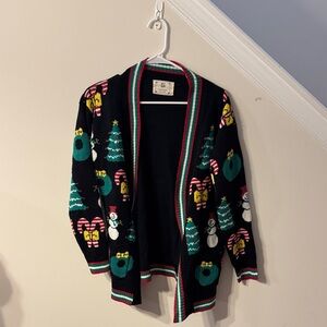 Festive Black Holiday Sweater